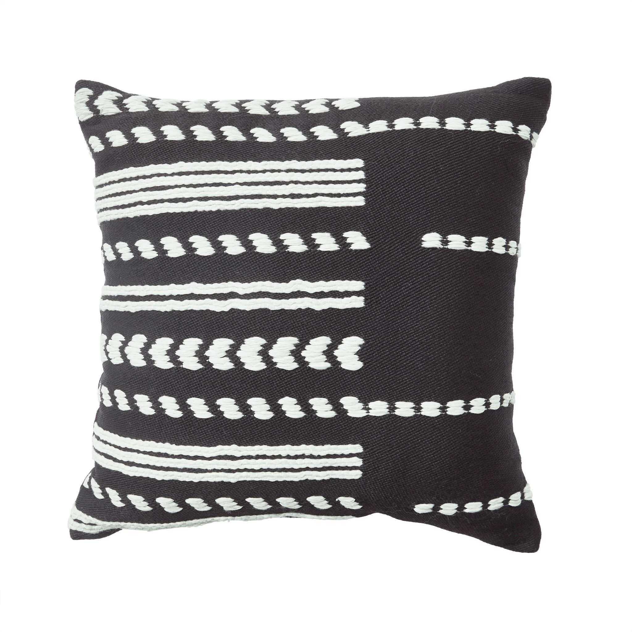 Better Homes & Gardens B&W Stripe OD Throw Pillow, 19" x 19" Square - Walmart.com | Walmart (US)