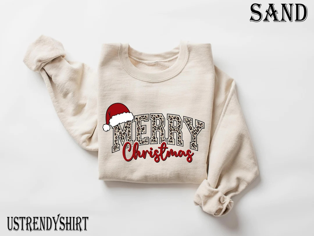 Merry Christmas Sweatshirt, Christmas Shirts, Cute Winter Sweater, Christmas Shirt for Women, Chr... | Etsy (US)