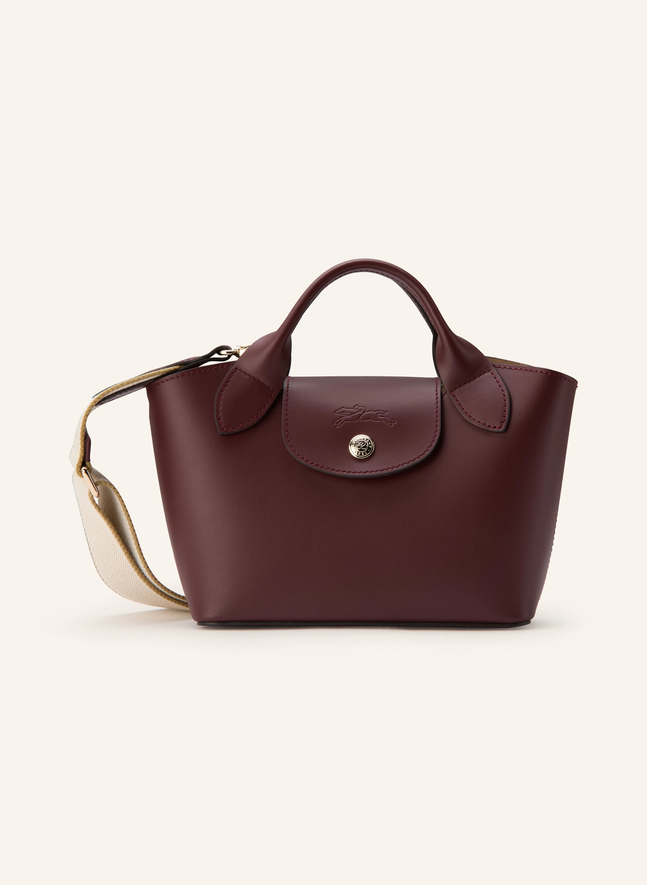 LONGCHAMP Umhängetasche ÉPURE XS in dunkelrot / gold / beige | Breuninger (DACH)