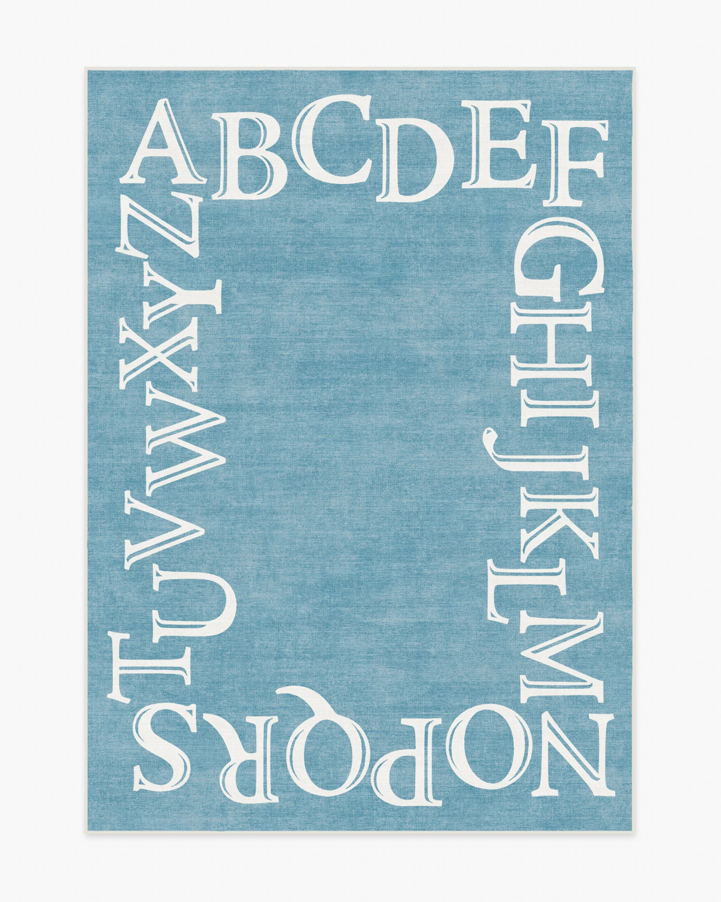 Easy as ABC Slate Blue Rug | Ruggable