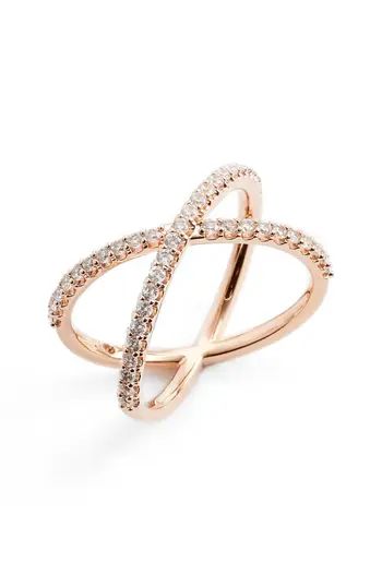 Women's Nadri Crossover Cubic Zirconia Ring | Nordstrom