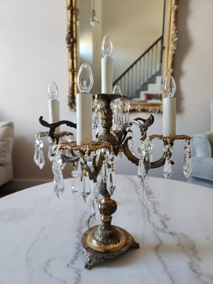Hollywood Regency 5 Arm Candelabra Lamp  | eBay | eBay US