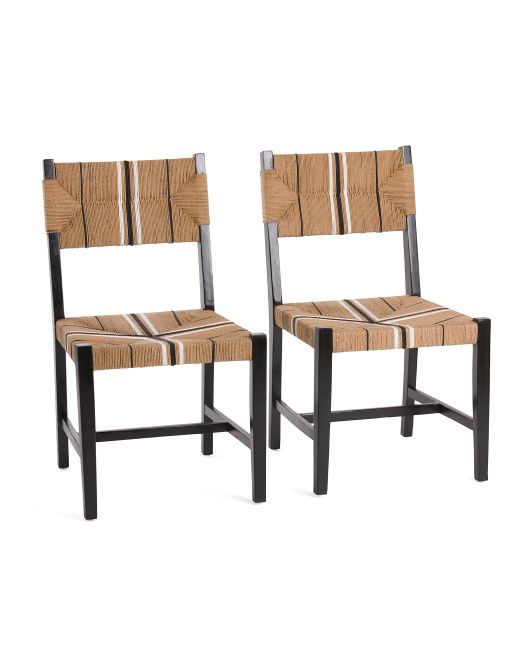 Set Of 2 Striped Dining Chairs | TJ Maxx