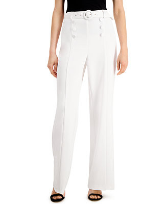 INC Sailor-Button Wide-Leg Pants, Created for Macy's | Macys (US)