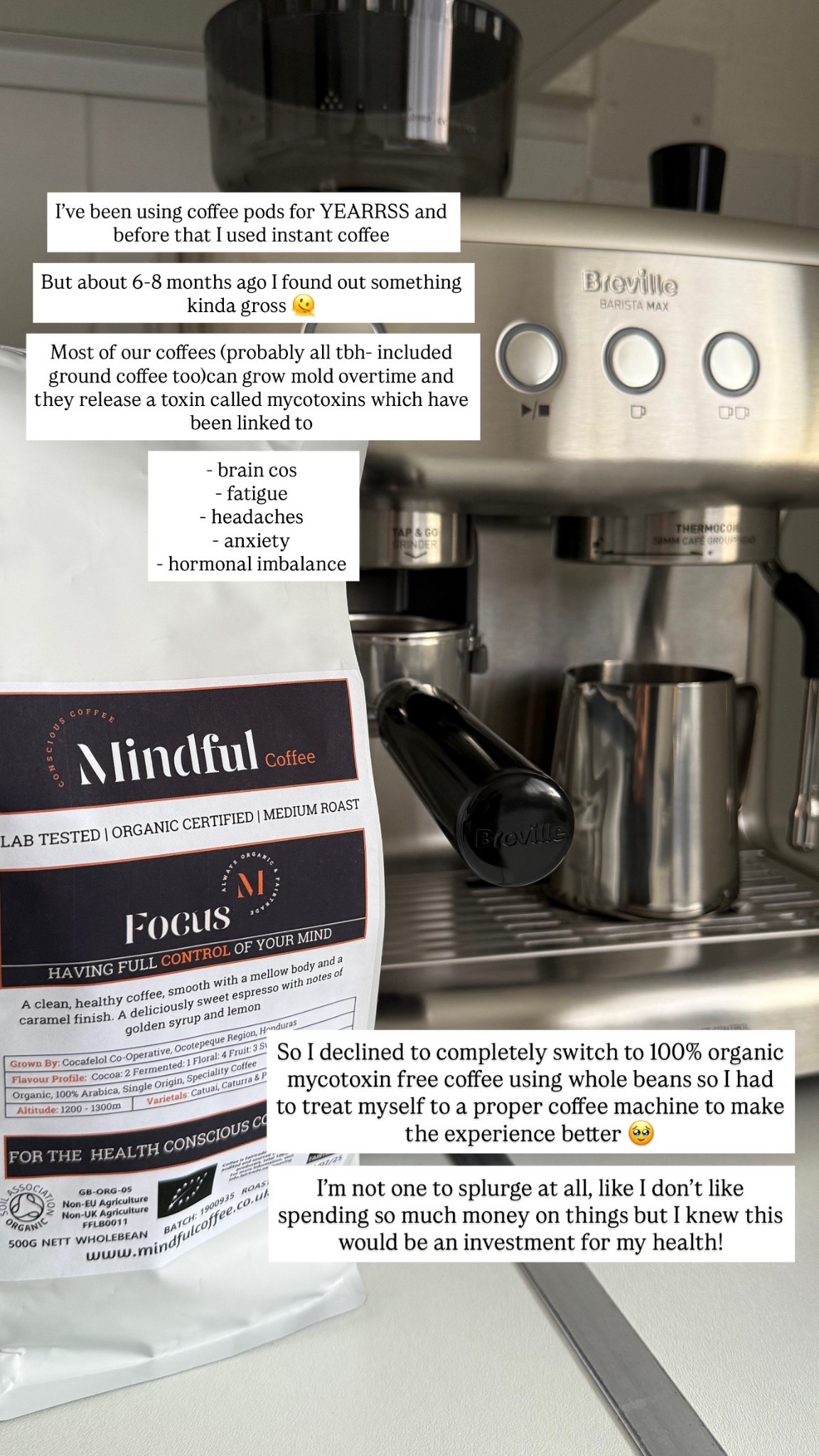 Breville barista max, coffee machine, organic coffee beans , mycotoxin free coffee 

#LTKhome #LTKluxury #LTKuk