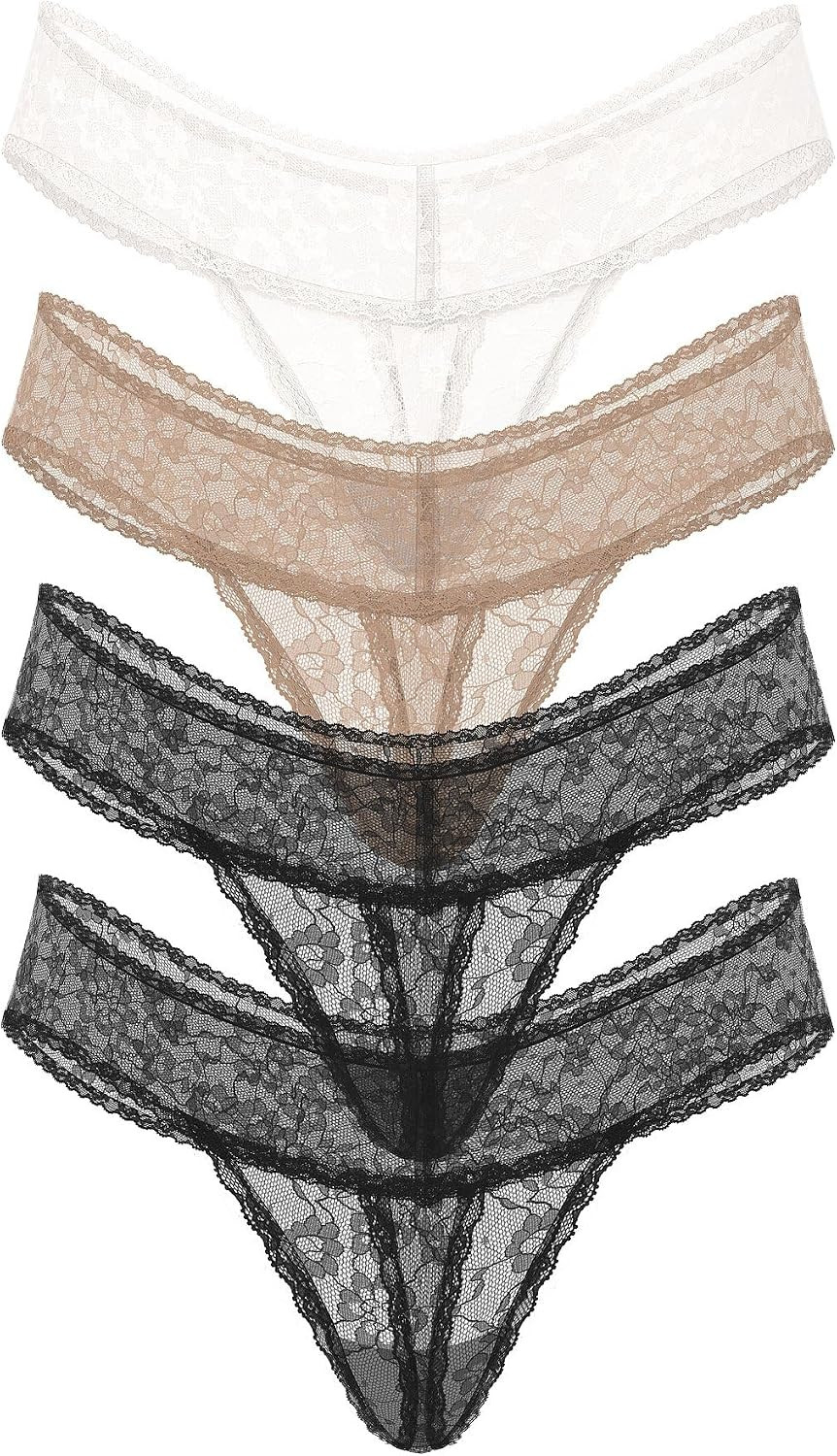 Victoria's Secret Women's Lacie Thong Panties, Underwear Pack | Amazon (US)
