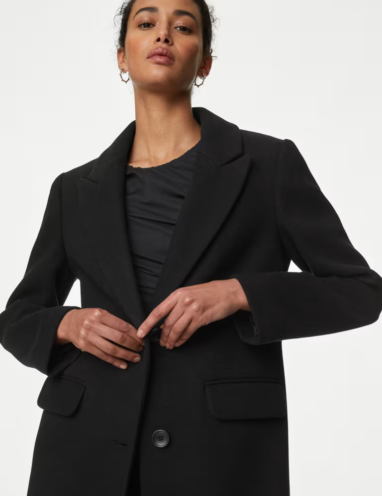 Single Breasted Longline Tailored Coat | Marks & Spencer (UK)