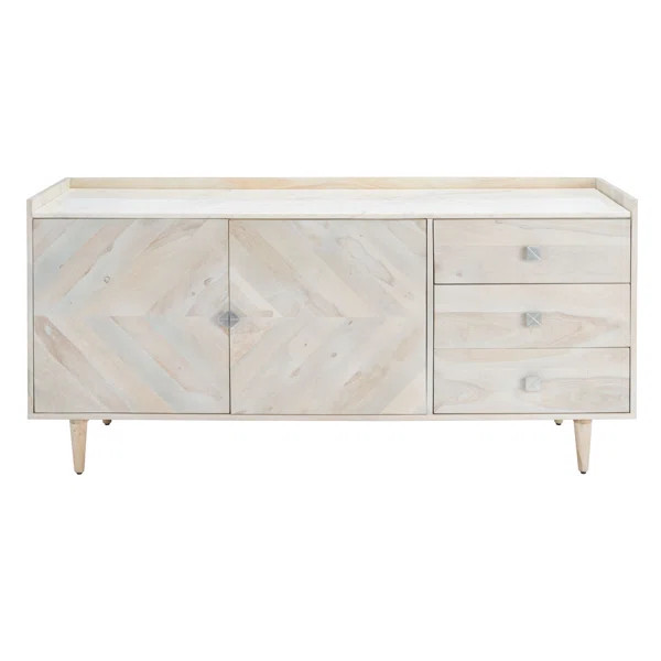 White/White Lola-Mae 62.9'' Sideboard | Wayfair North America