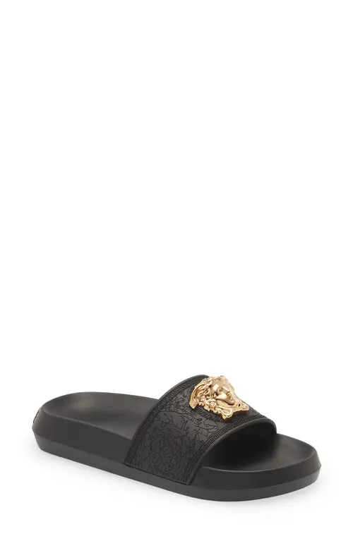 Versace Medusa Pool Slide in Black at Nordstrom, Size 9Us | Nordstrom