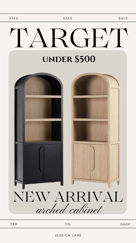 Target NEW ARRIVAL! Look at this beautiful open shelving arched cabinet. Available in 2 colors and under $500. Target home, Target new arrival, arched cabinet, target furniture, trending items

#LTKhome #LTKstyletip