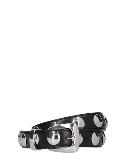 3cm Benny leather & studs belt | Luisaviaroma