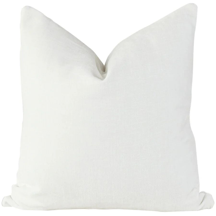 White Velvet Pillow Cover | Laurel & Blush