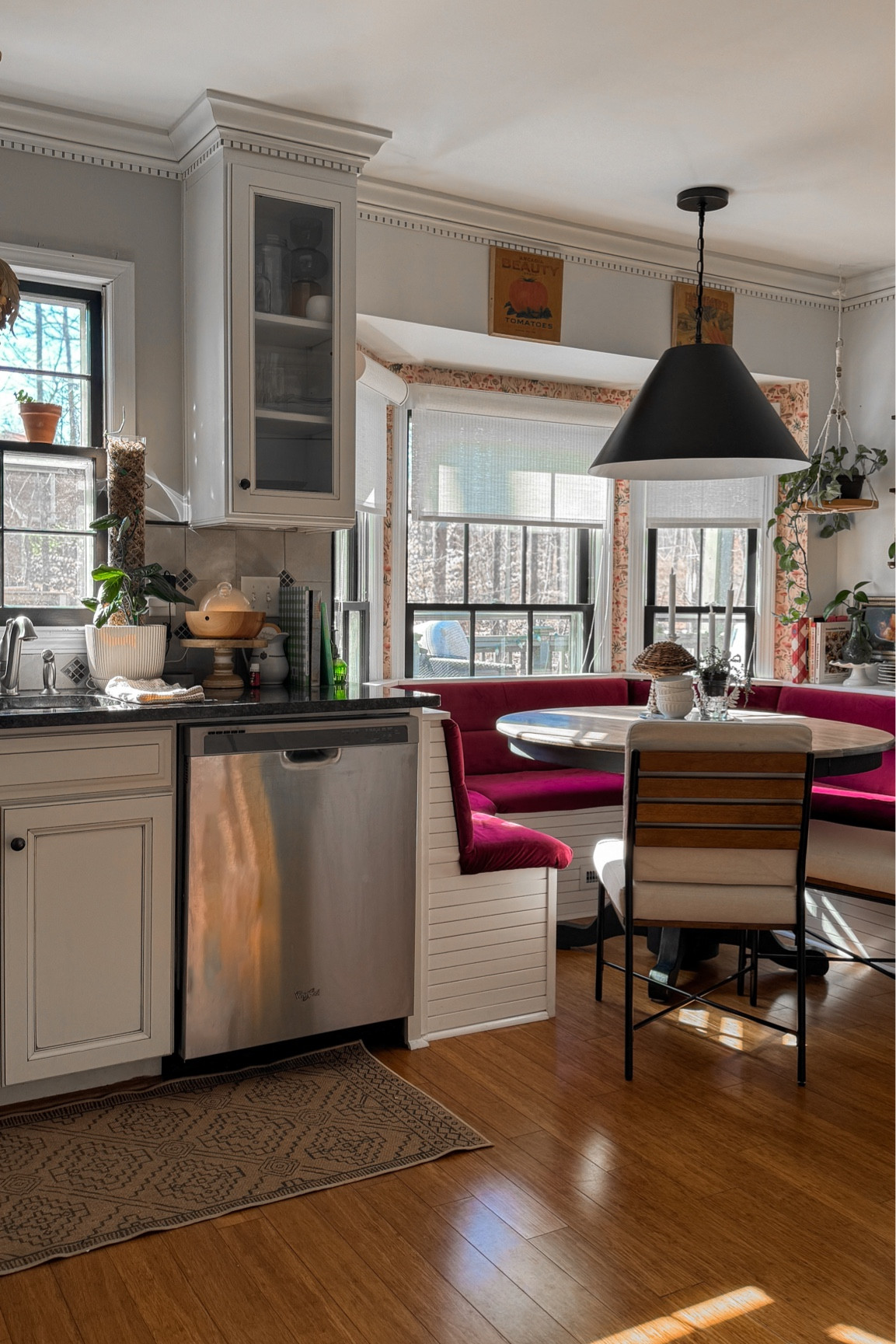 Eat in banquette kitchen seating studio McGee Anthropologie 

#LTKhome #LTKfamily #LTKsalealert