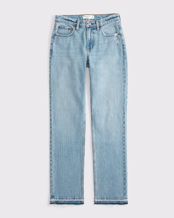 Curve Love Mid Rise 90s Straight Jean | Abercrombie & Fitch (US)