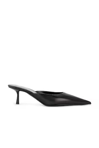 Saint Laurent Quarida Mule in Nero | FWRD | FWRD 