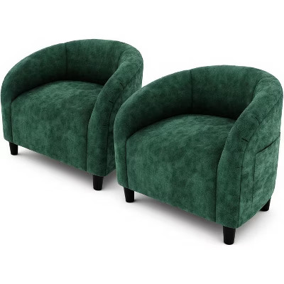 coucheta Accent Chair, Modern Velvet Armchairs with Big Ample Seat, Cozy Upholstered Barrel Sofa ... | Target