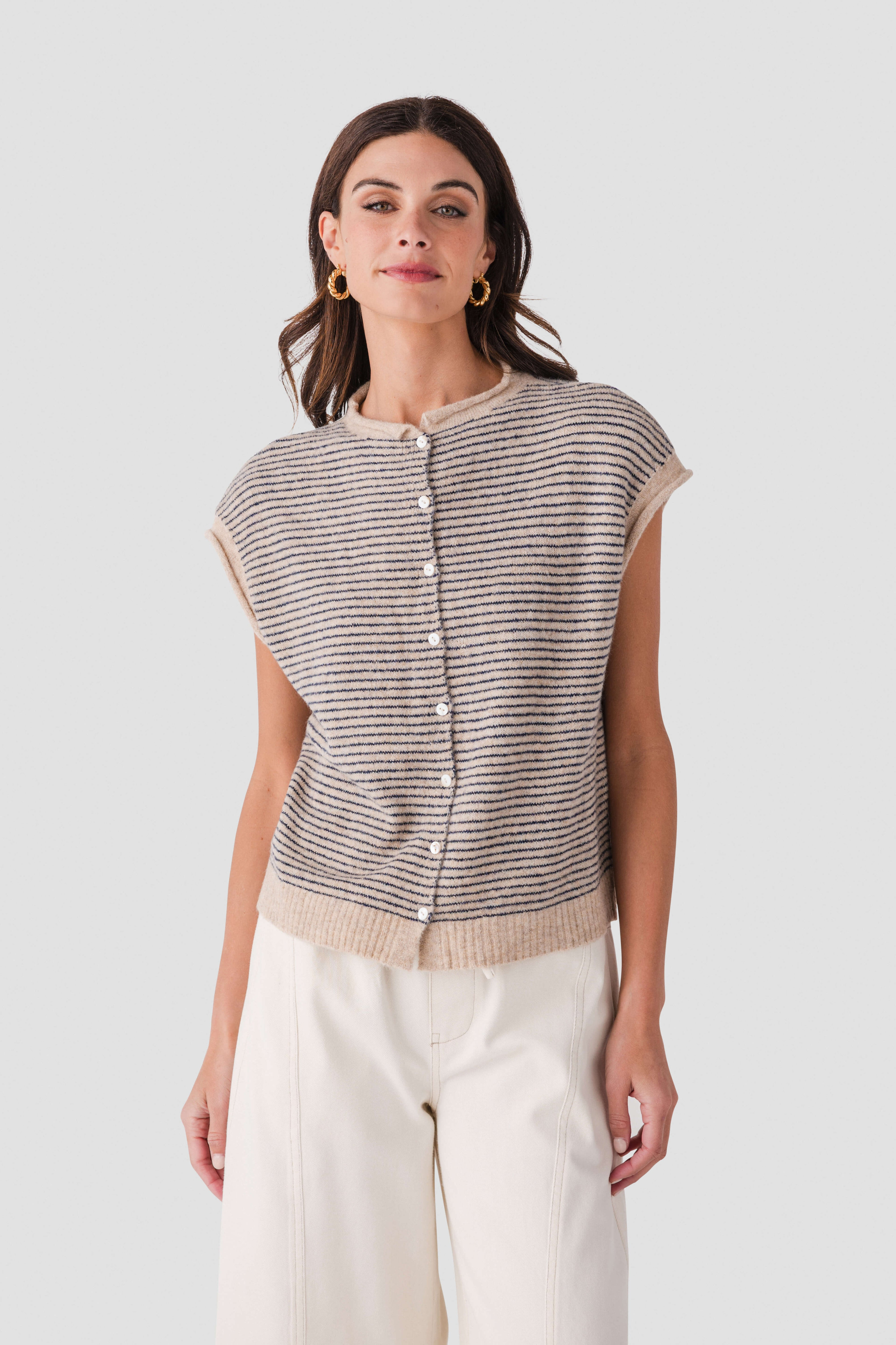 Things Between Skinny Striped Piper Vest | Social Threads