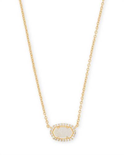 Chelsea Gold Pendant Necklace in Iridescent Drusy | Kendra Scott