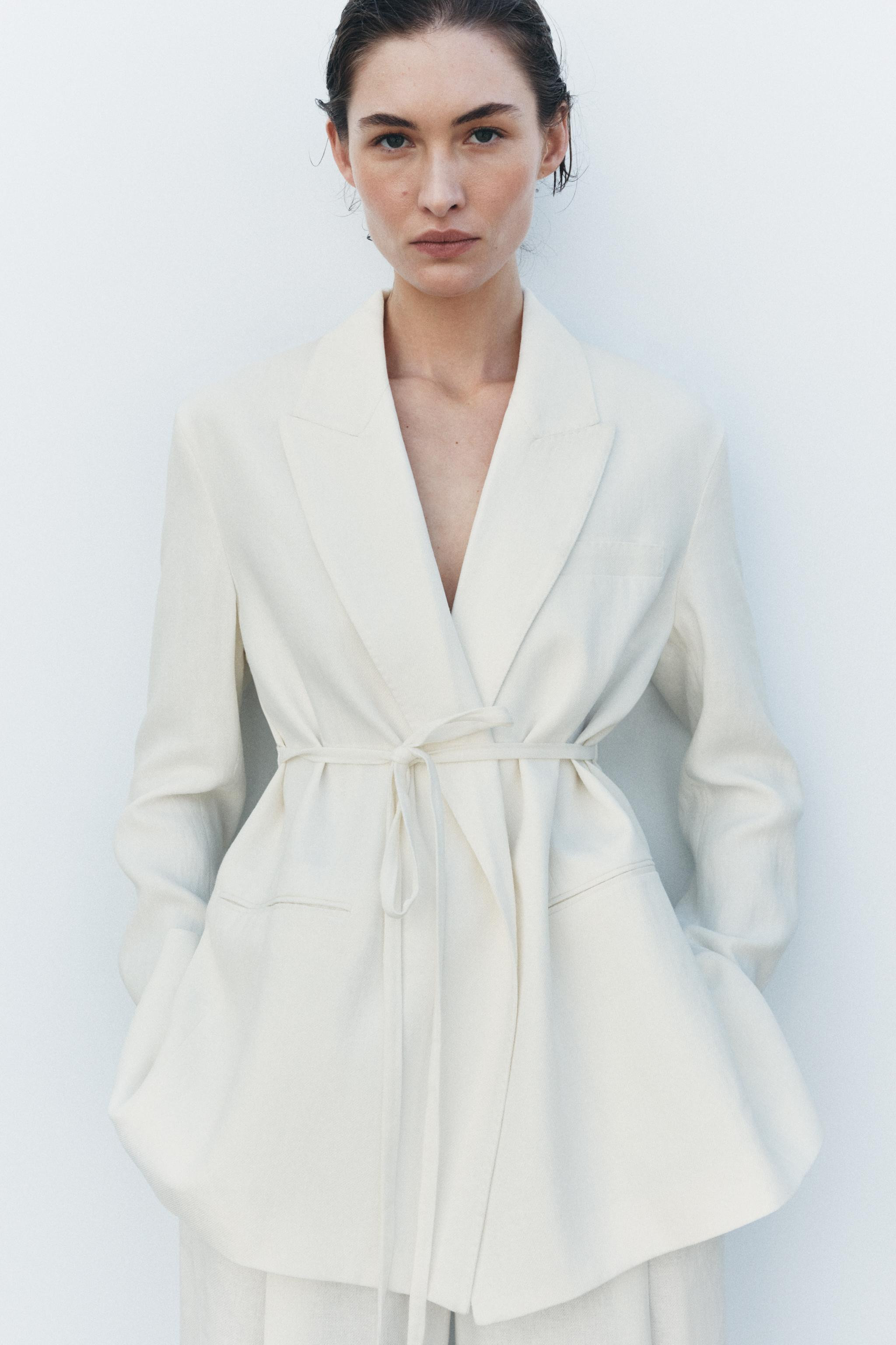 LINEN BLEND BLAZER ZW COLLECTION | Zara US