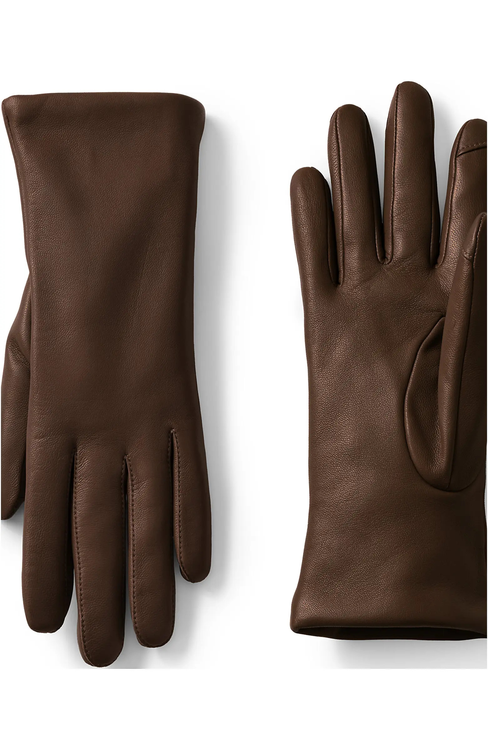 EZ Touch Screen Cashmere Lined Leather Gloves | Nordstrom