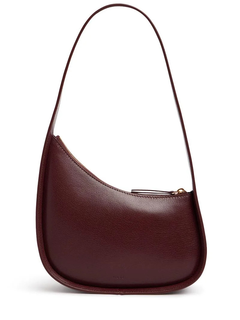 Half Moon shiny leather shoulder bag | Luisaviaroma