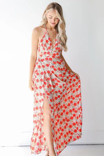 Catching Sunrays Floral Maxi Dress | Dress Up