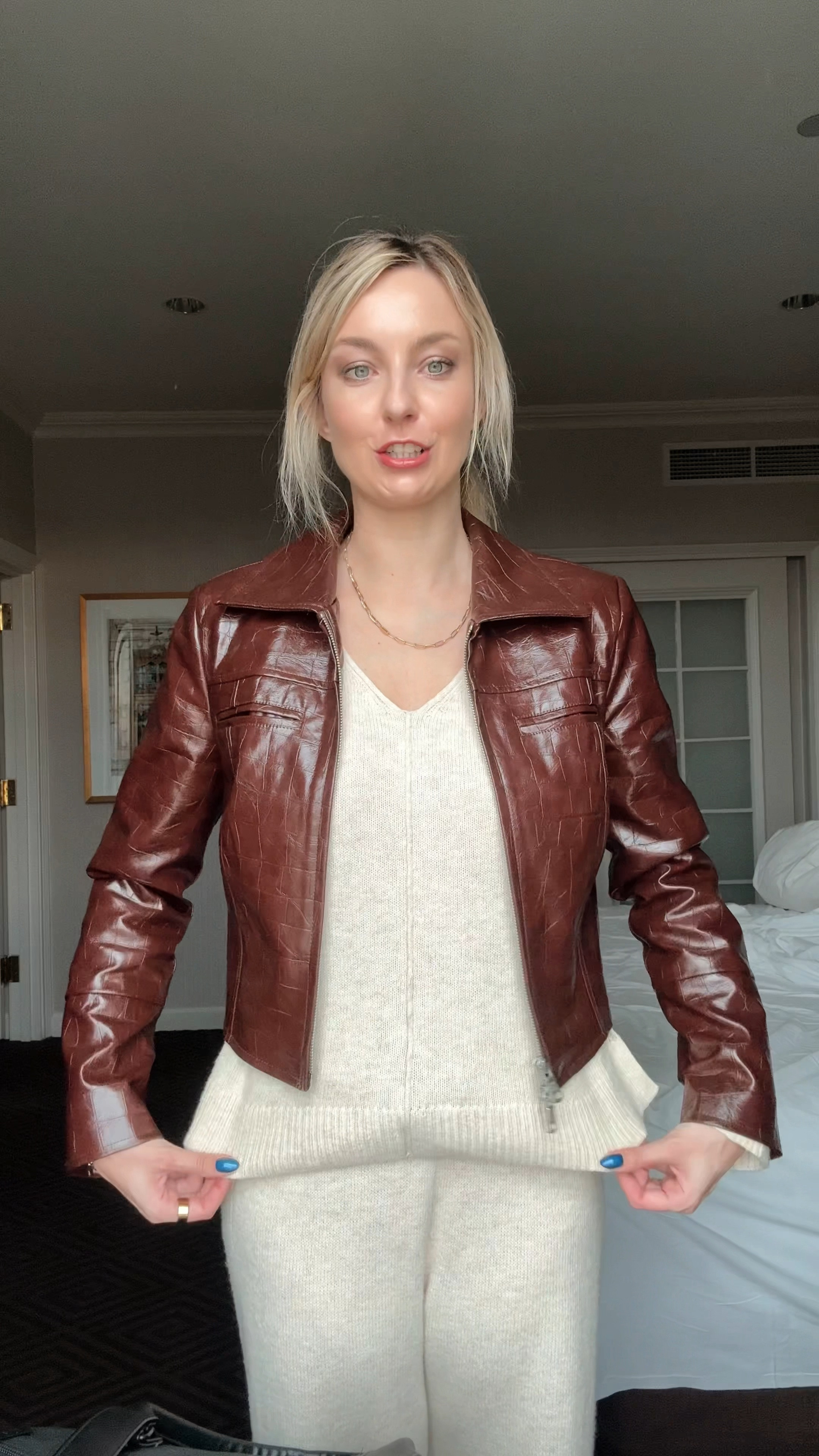 Roadtrip travel set - super comfy, warm and on sale! 
Top- XS, pants- S
Travel outfit, loungewear, fall outfit, fall fashion, pullover sweater, knit sweater, knit pants, two piece set, lounge set, brown jacket, fall jacket, leather jacket, Adidas samba, brown sneakers, fall sneakers, beis weekender 

#LTKVideo #LTKStyleTip #LTKGiftGuide