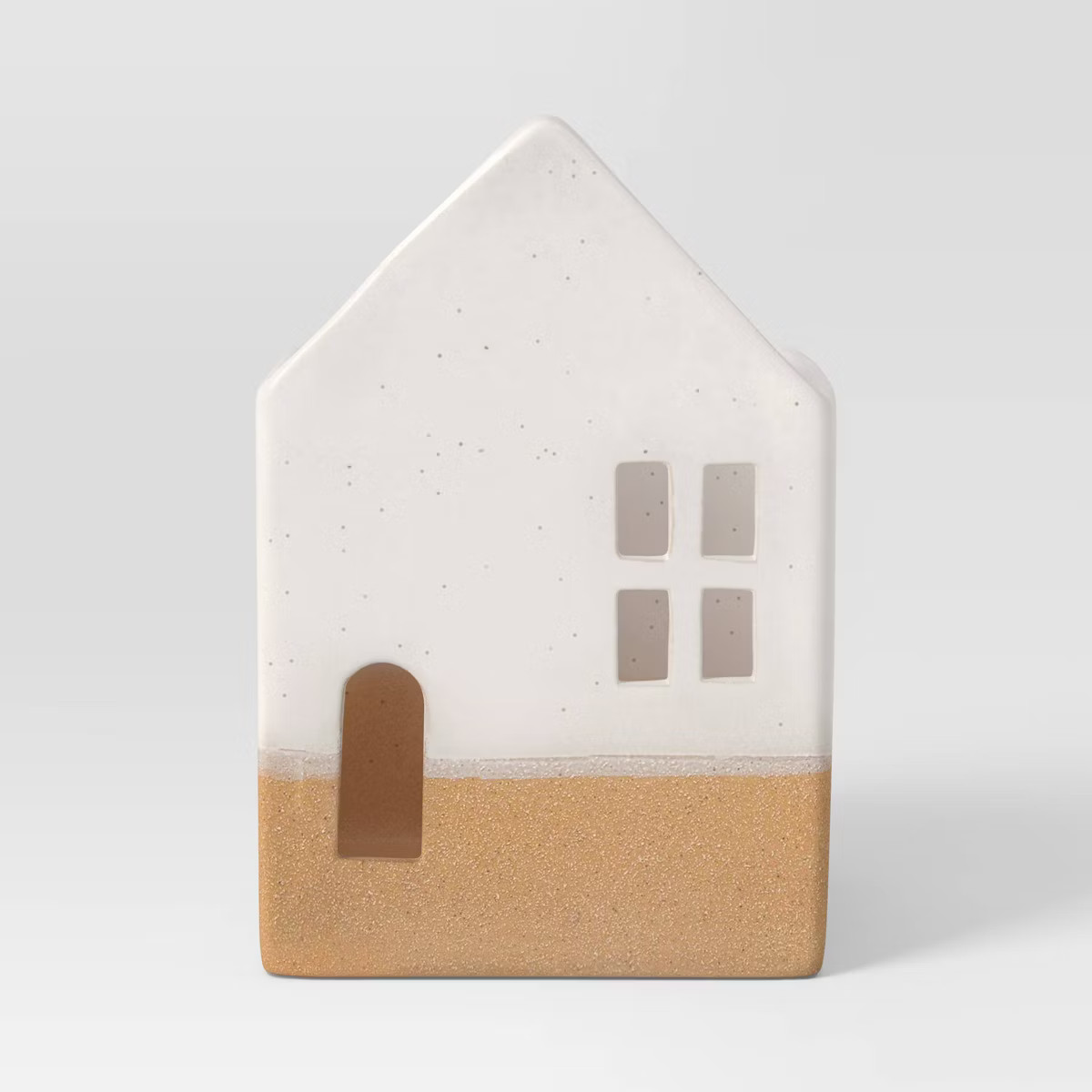 6.75" Speckled Ceramic House Christmas Village Building - Wondershop™ White | Target