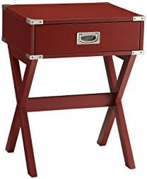 ACME Furniture 82820 Babs End Table, Red, One Size | Amazon (US)