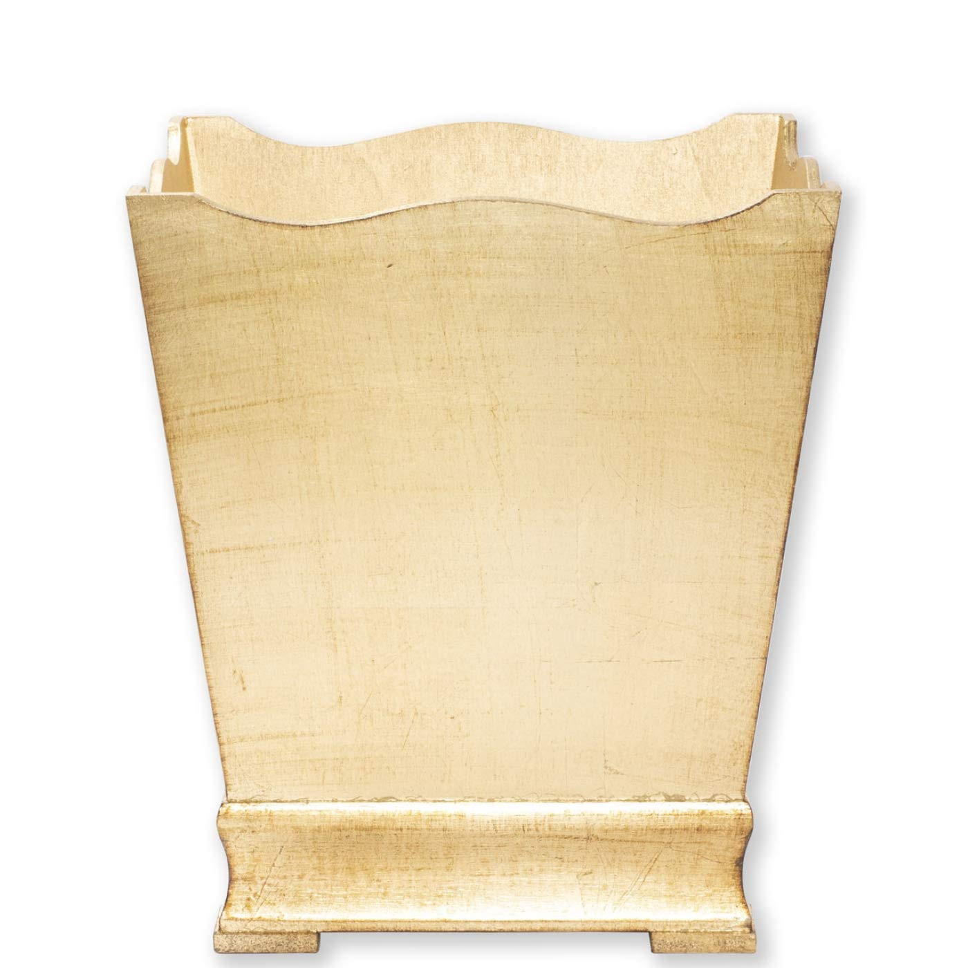 Vietri Florentine Wooden Accessories Gold Waste Basket 11.75" Bedroom Trash Can, Office Garbage C... | Amazon (US)