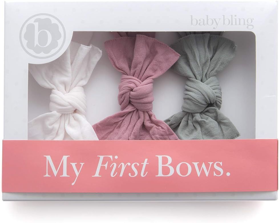 Bows 3 Pack - Baby to Little Girls Classic Knot Headbands Made in USA | Amazon (US)