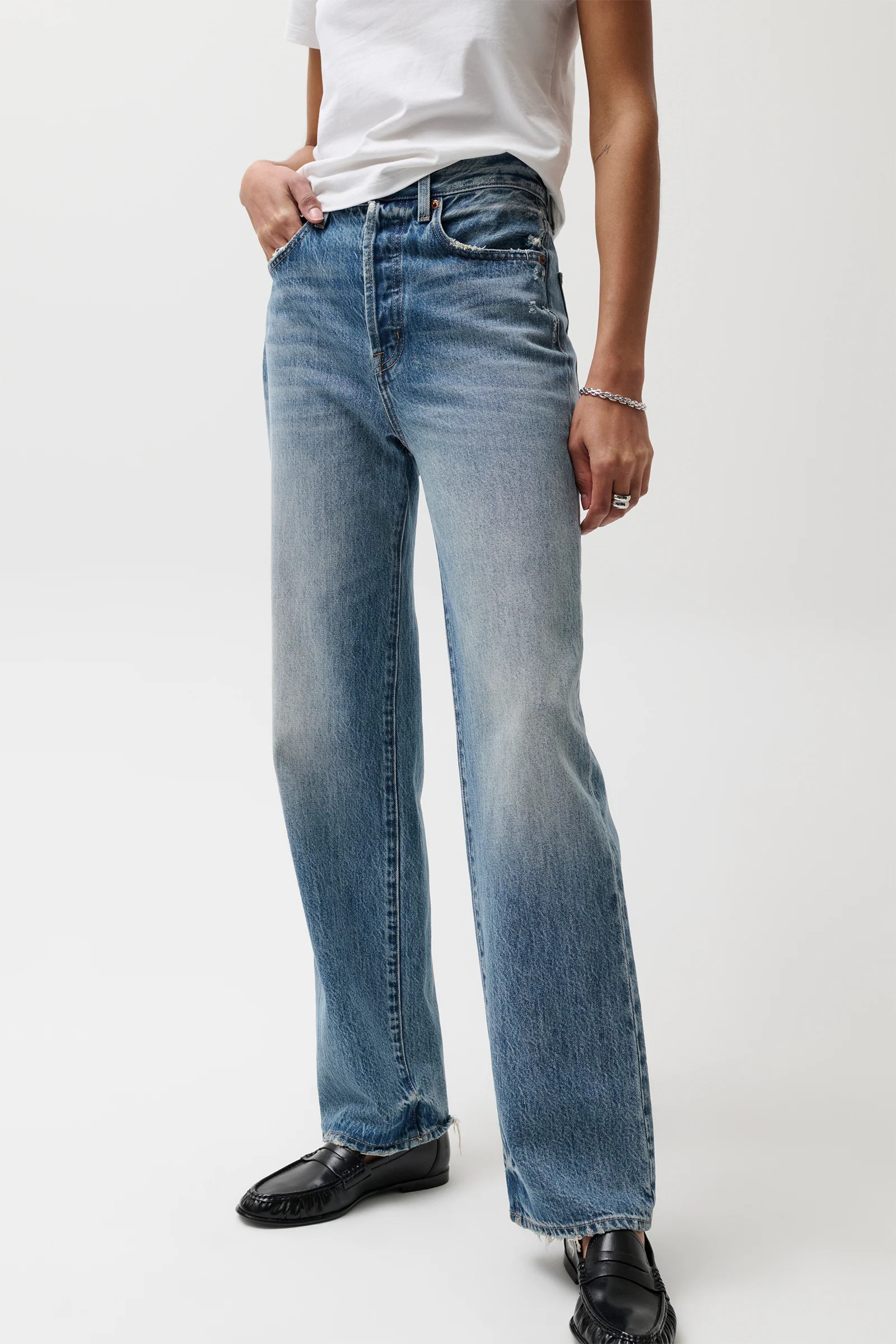 Cassie Super High Rise Straight Jean - Serpentine Vintage | Pistola Denim