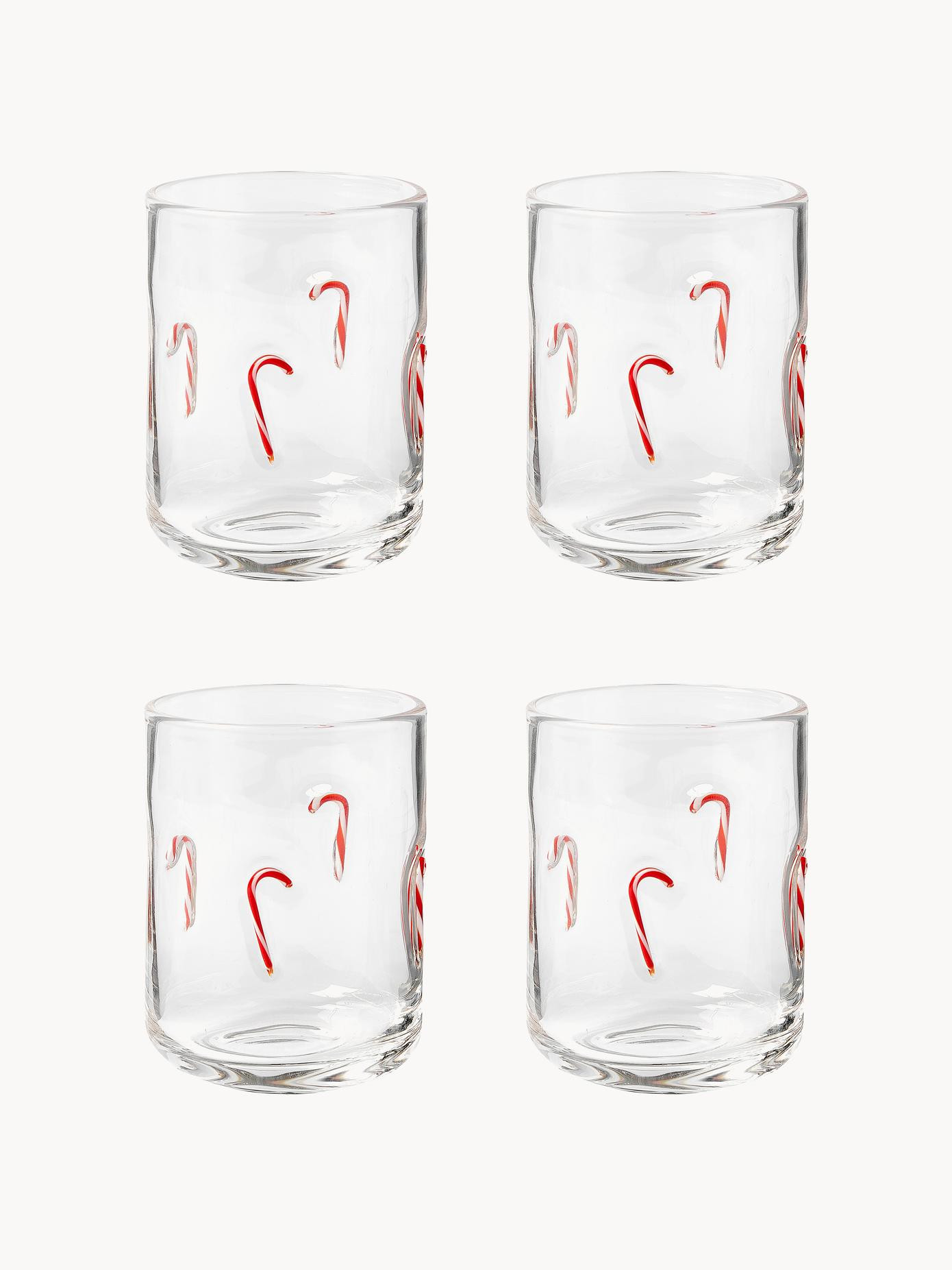 Mundgeblasene Wassergläser Candy, 4 Stück | Westwing EU
