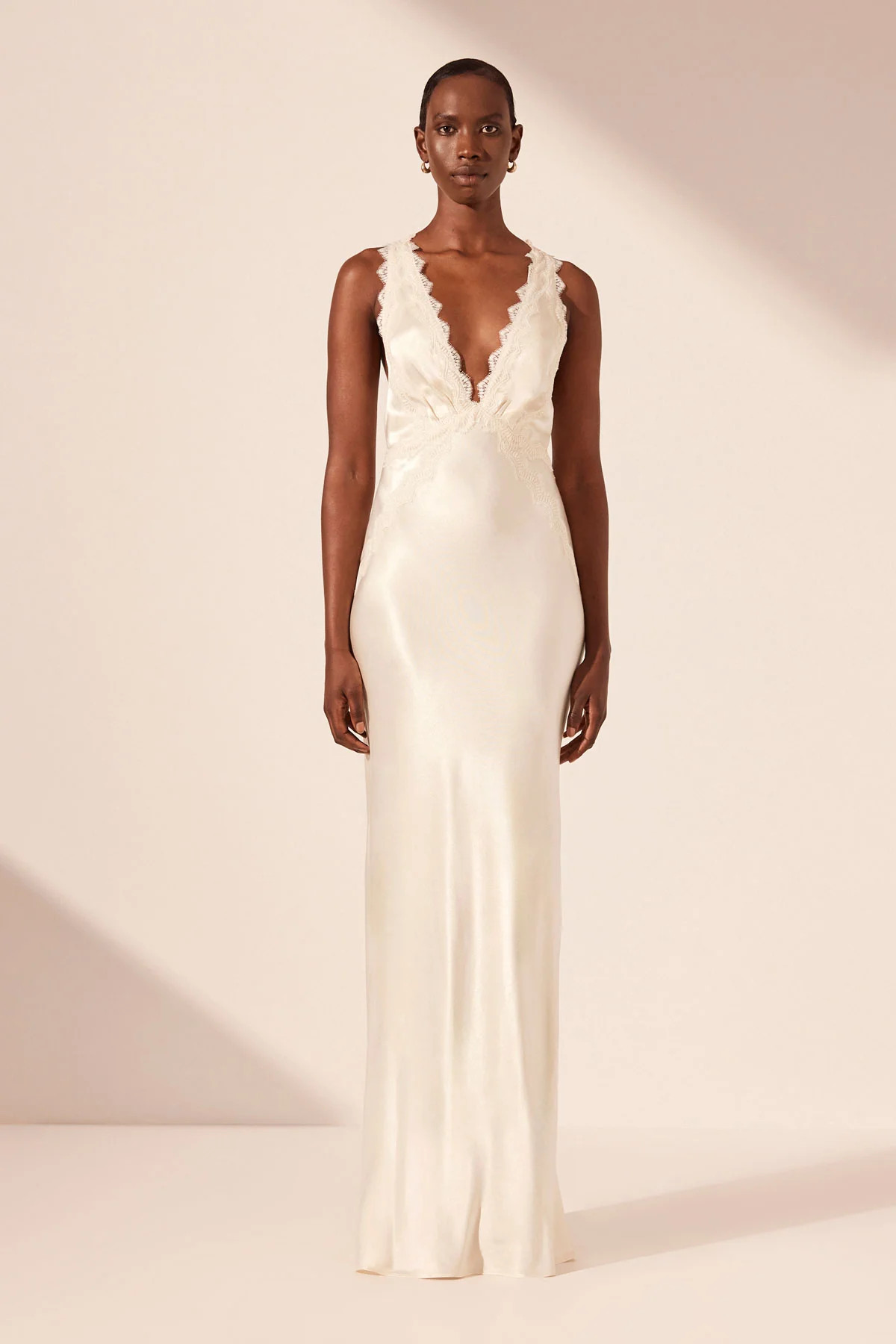 LA LUNE LACE CROSS BACK MAXI DRESS | CREAM | DRESSES | SHONA JOY | Shona Joy