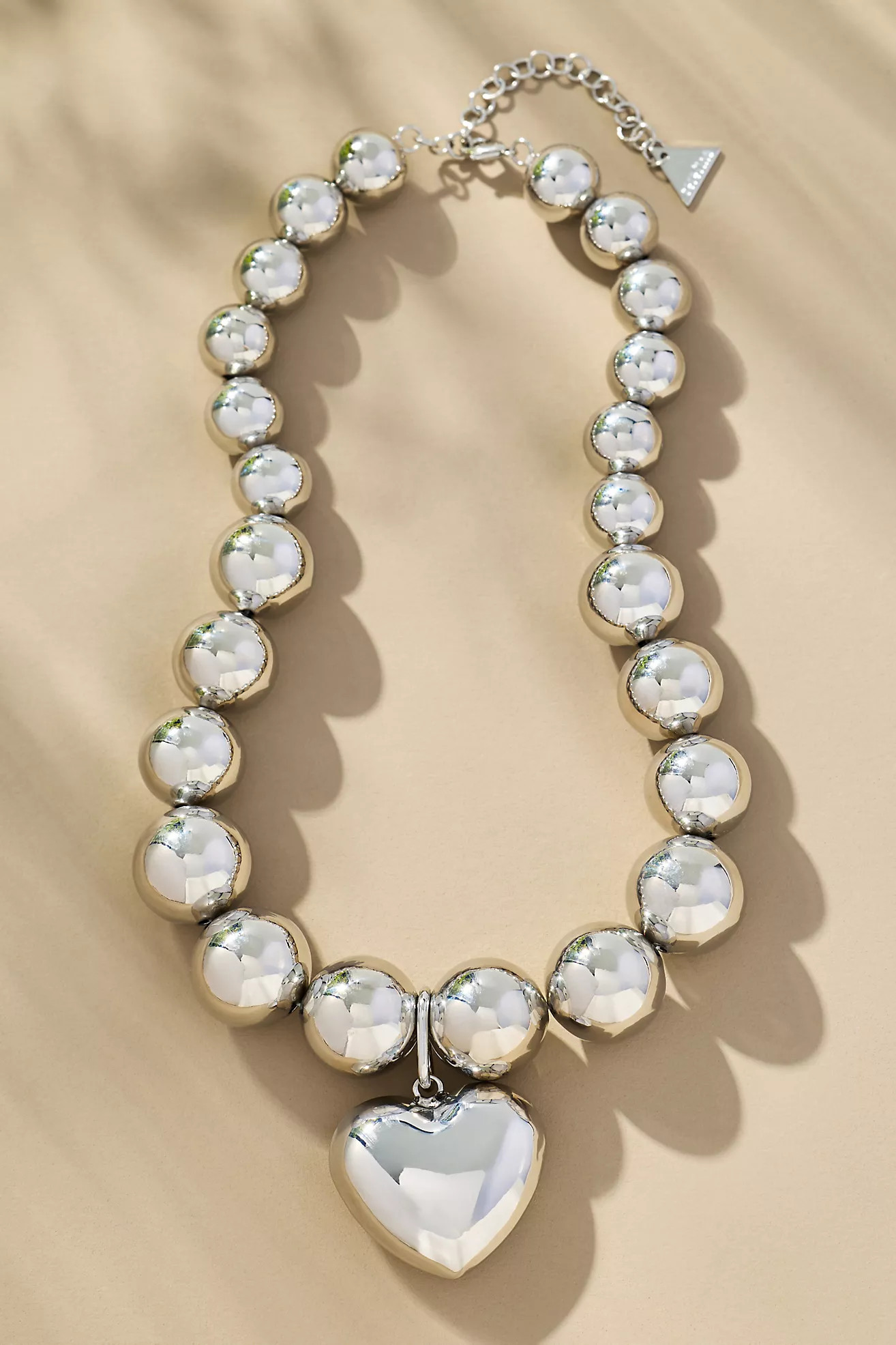 Chunky Beaded Statement Heart Necklace | Anthropologie (US)