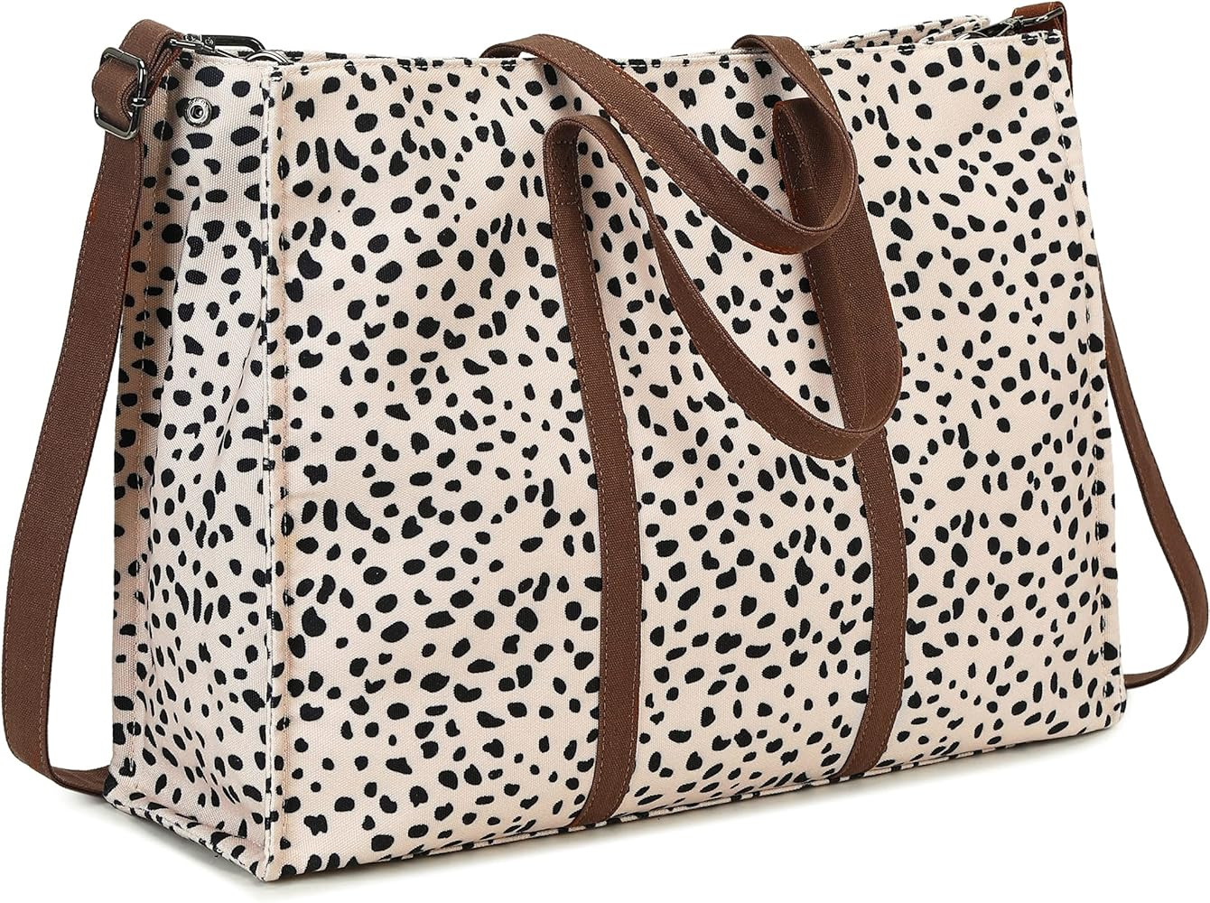 Laptop Tote Bag for Women Work 15.6 inch Canvas Shoulder Bags Computer Messenger Purse Teacher Ha... | Amazon (US)