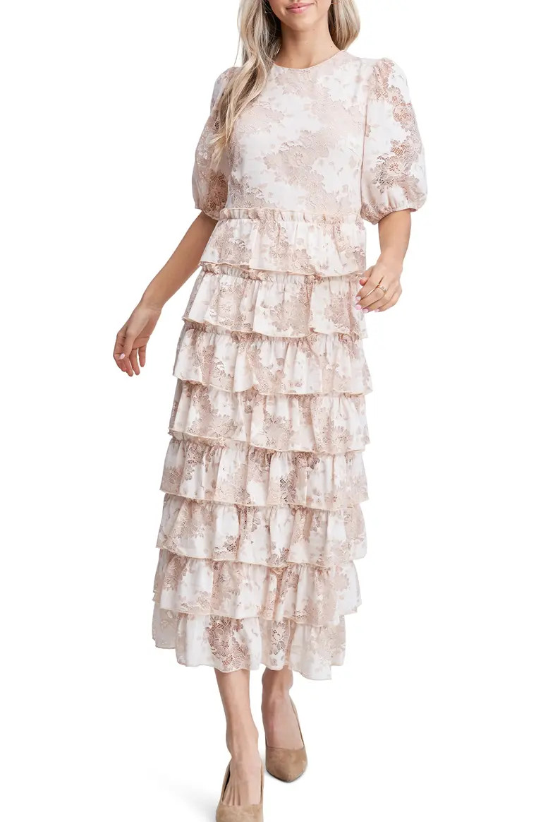 Lace Inset Cotton Blend Dress | Nordstrom