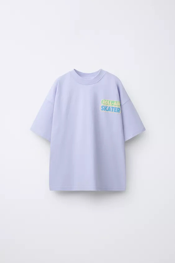 SKATE RAISED PRINT T-SHIRT | Zara UK