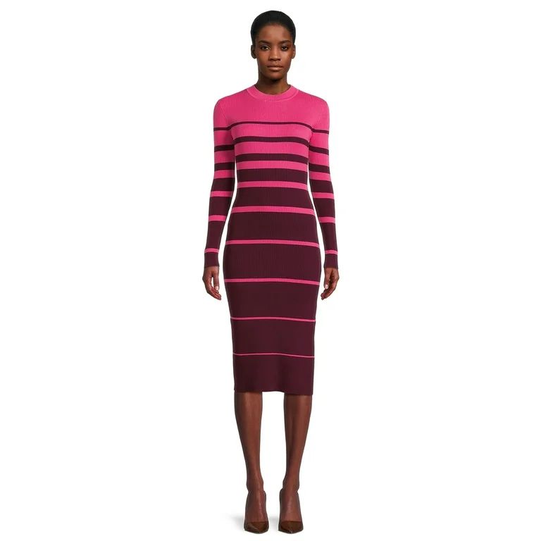 BCBG Paris Women's Striped Sweater Midi Dress, Sizes XS-XXL - Walmart.com | Walmart (US)