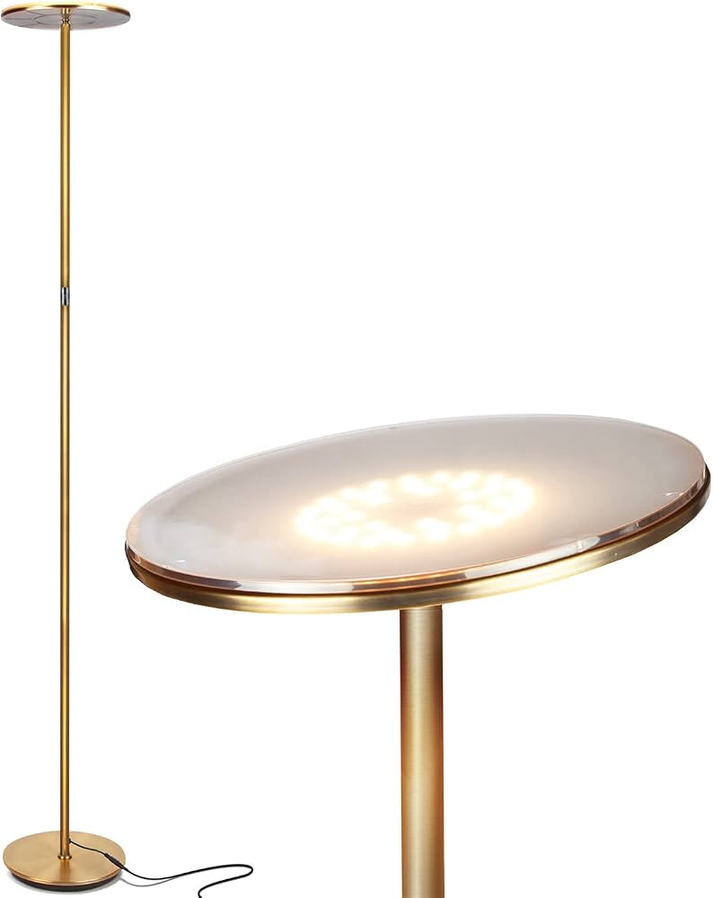 Brightech Sky LED Floor lamp for Living Rooms & Offices -Torchiere Super Bright , Dimmable, Tall ... | Amazon (US)