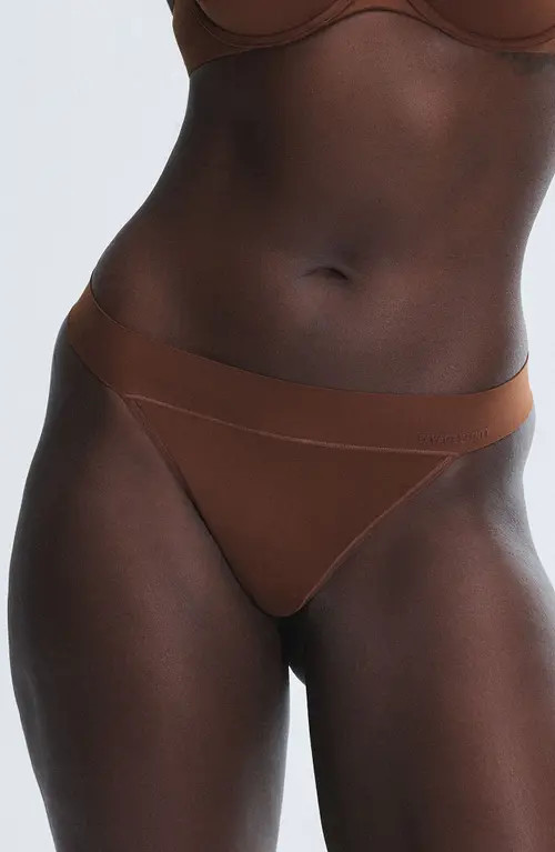 SAVAGE X FENTY Soft 'N Savage Thong in Brown Sugar Nude at Nordstrom, Size 2X | Nordstrom