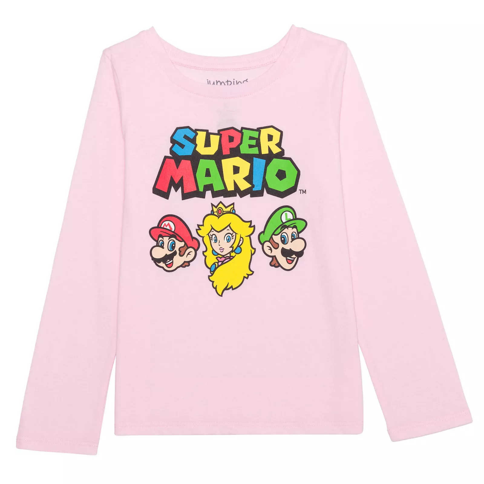 Girls 4-12 Jumping Beans® Super Mario Friends Long Sleeve Tee, Girl's, Pink Veranda | Kohl's
