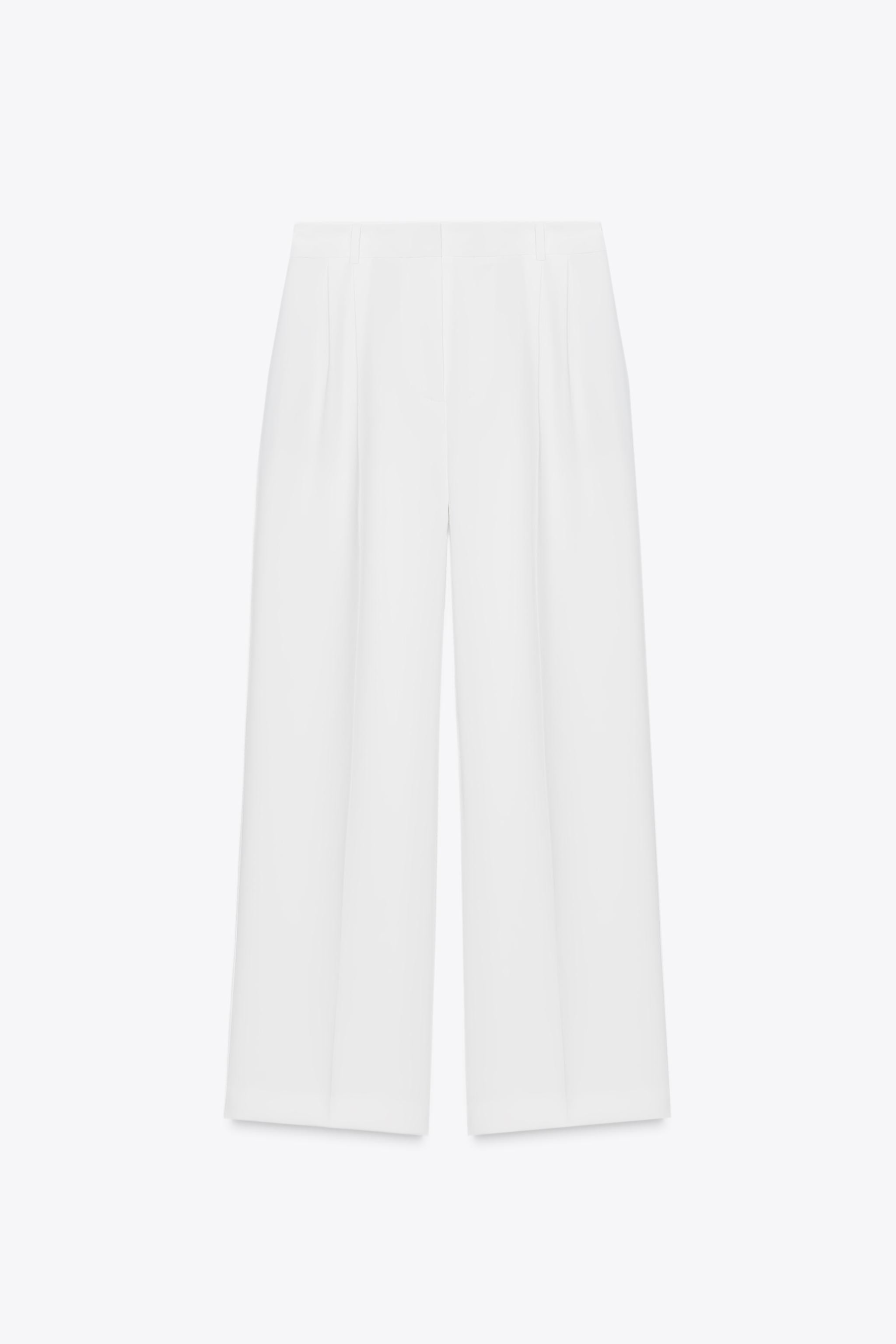 PLEATED WIDE LEG PANTS | Zara US