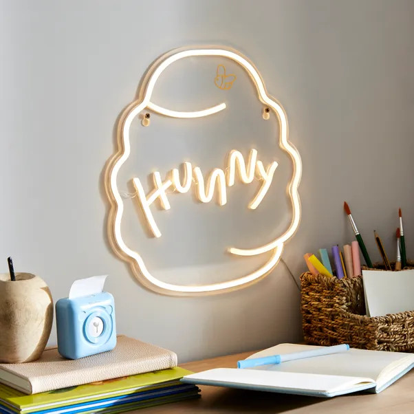 Disney Winnie the Pooh Hunny Neon Sign | Dunelm