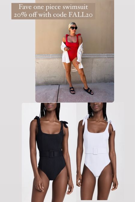 One piece swimsuit 20% off at Shopbop sale 
Code FALL20 

#LTKswim #LTKsalealert #LTKover40