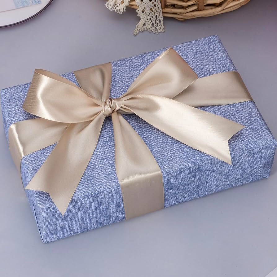 1 1/2 Inch Linen Beige Solid Satin Ribbon, 50 Yards Craft Fabric Ribbon for Gift Wrapping Floral ... | Amazon (US)