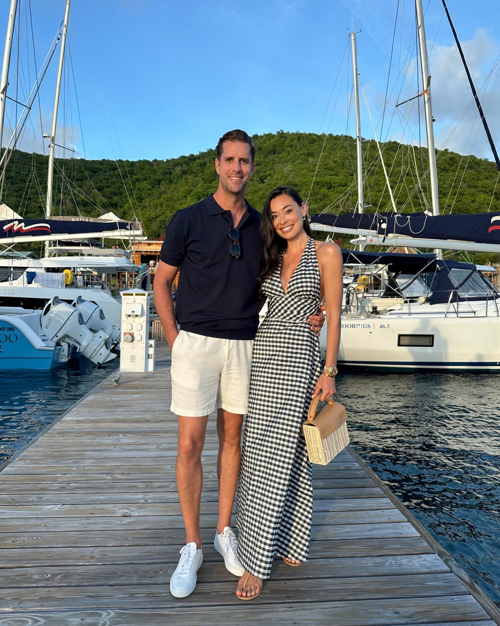 Bernadette gingham dress, men’s fashion, spring outfit, spring fashion, BVIs, Bitter End Yacht Club, Everyone Loves The Weekend shirt.

#LTKParties #LTKStyleTip #LTKMens