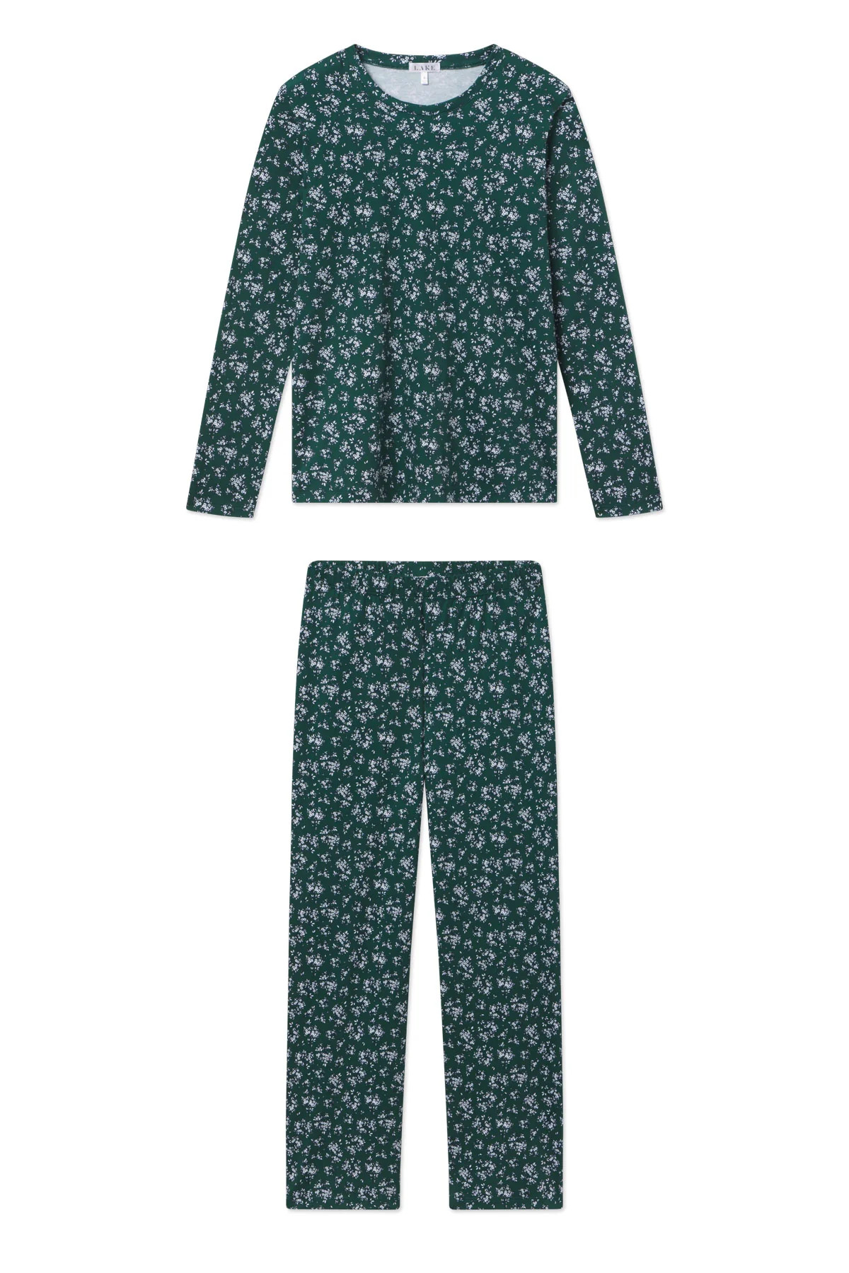 Pima Crew Long-Long Set in Frasier Victorian Bouquet | Lake Pajamas