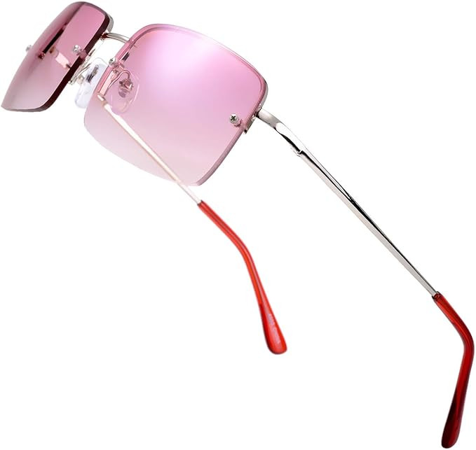 The Fresh Minimalist Small Rectangular Sunglasses Clear Eyewear Spring Hinge - Gift Box Package (... | Amazon (US)