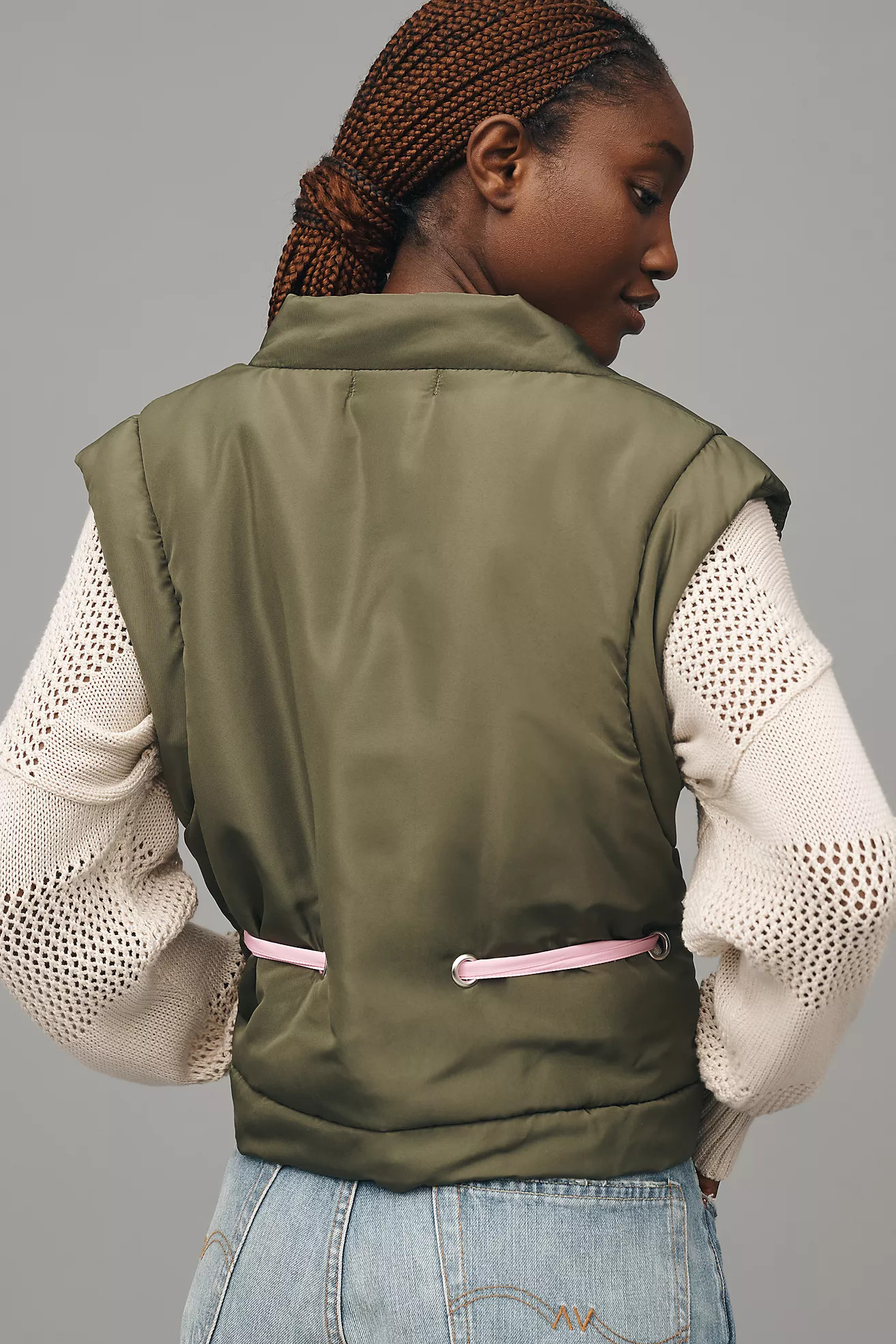 Daily Practice by Anthropologie Ribbon Tie Puffer Vest | Anthropologie (US)